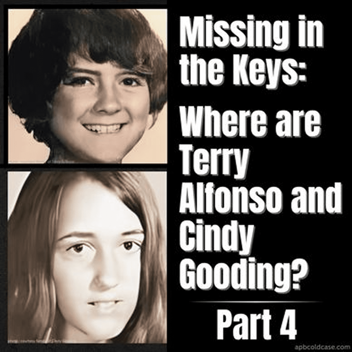 Missing children poster with two portraits