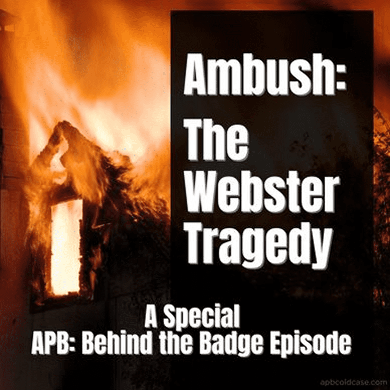 Fire scene with episode title text